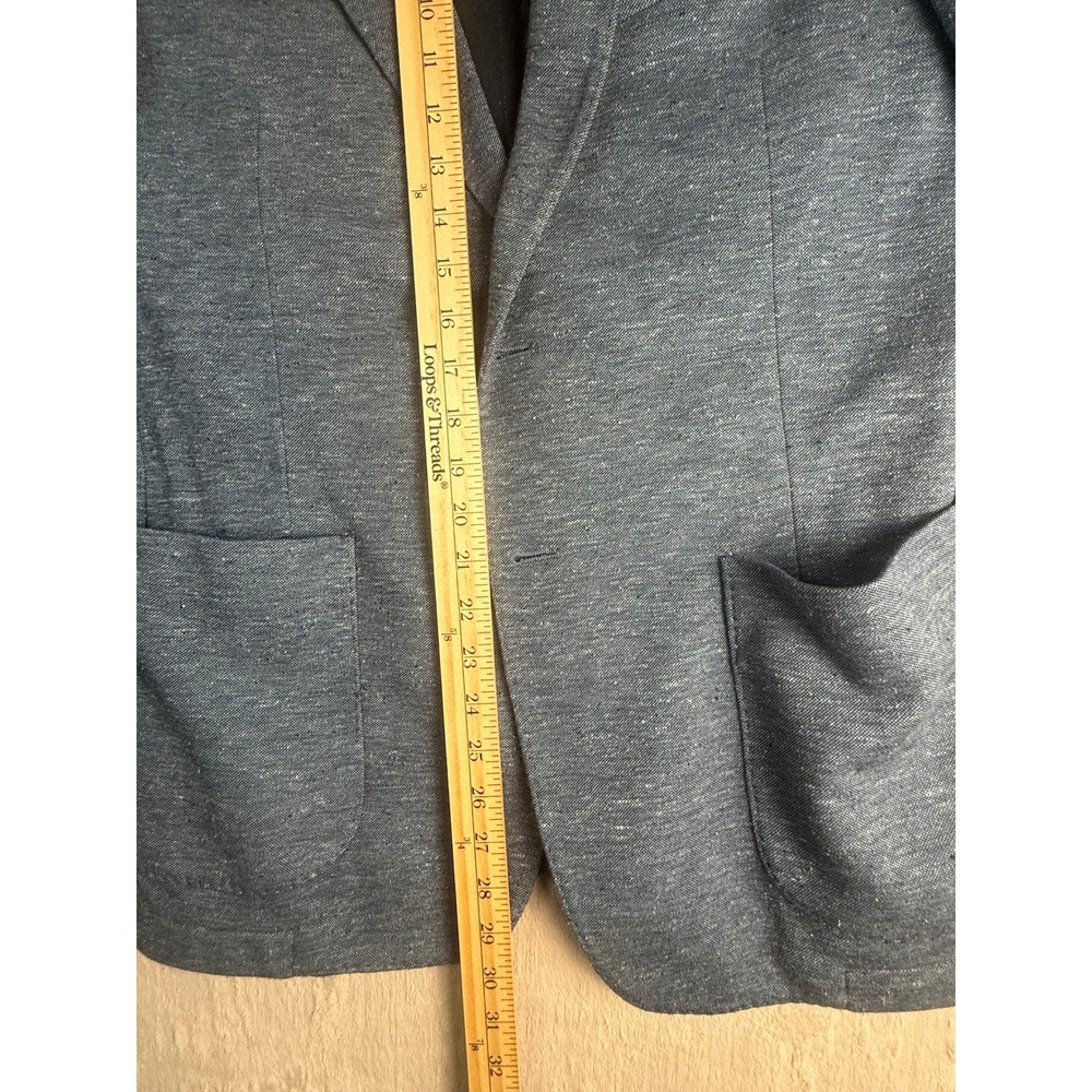 Bugatchi Blazer Mens Medium Blue NWOT Knit Unstructured 40R Sport Coat Jacket - Picture 6 of 13